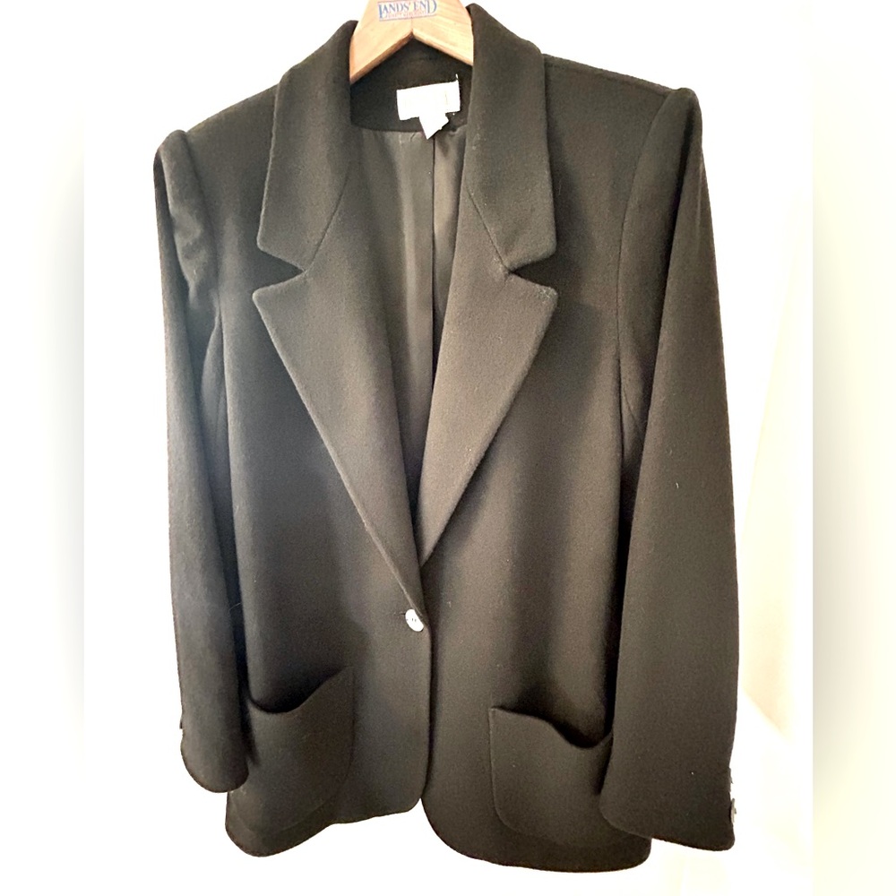 Lands End Wool Black Blazer
